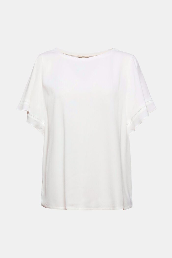 Short sleeve blouse made of LENZING™ ECOVERO™, OFF WHITE, detail image number 7
