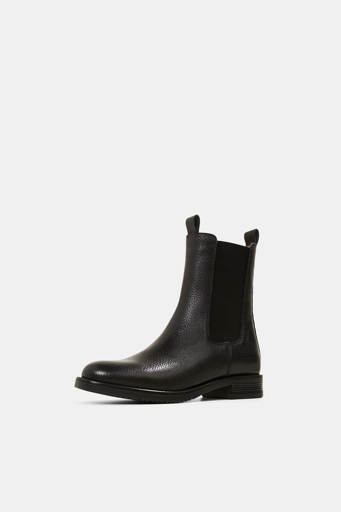 Smooth leather Chelsea boots, BLACK, detail image number 2