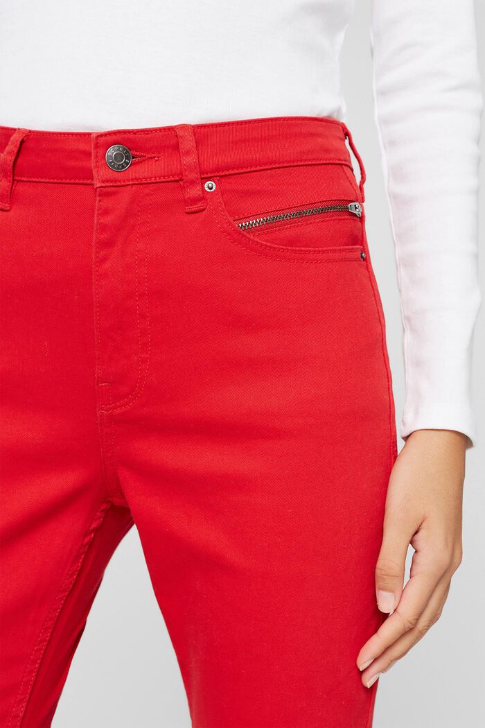 Trousers with a zip pocket, RED, detail image number 2