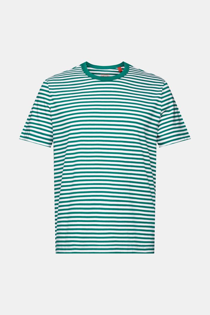 Striped jersey T-shirt, 100% cotton, DARK GREEN, detail image number 6