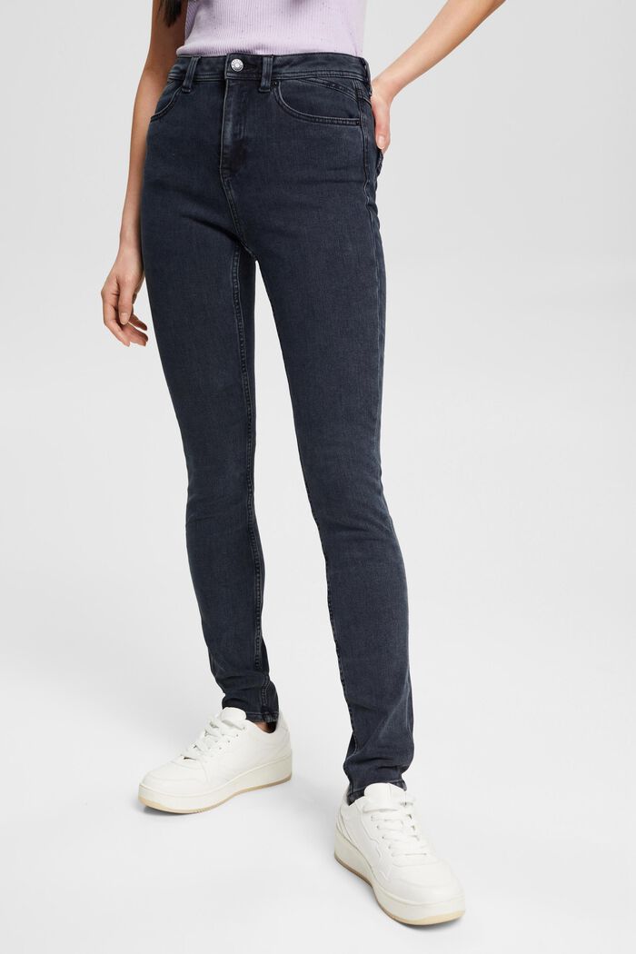 Stretch jeans made of blended organic cotton, BLUE BLACK, detail image number 0