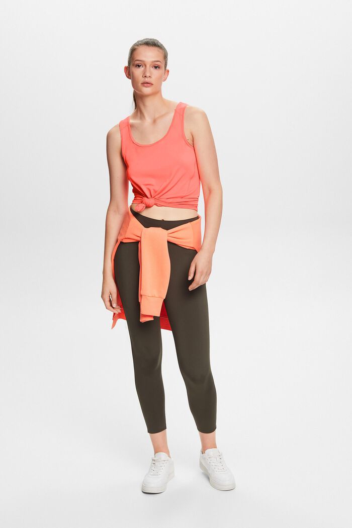 Scoop Neck Sleeveless Top, CORAL, detail image number 0