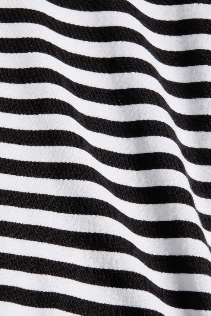 Striped long sleeve top made of 100% organic cotton, BLACK, detail image number 4