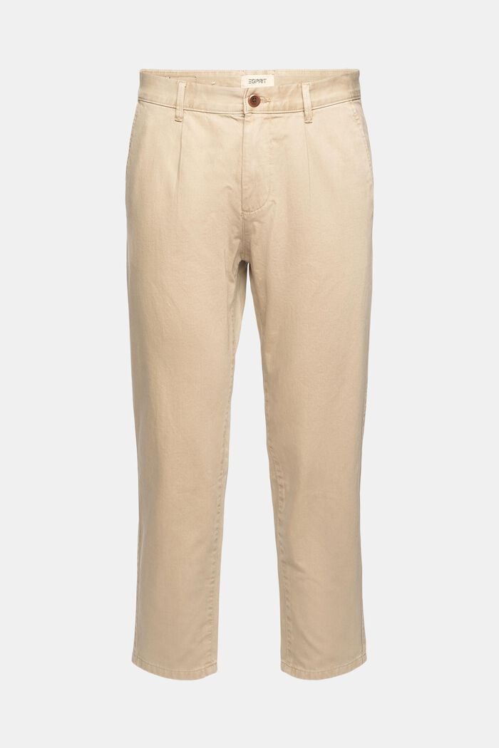 Cropped trousers, LIGHT BEIGE, detail image number 7
