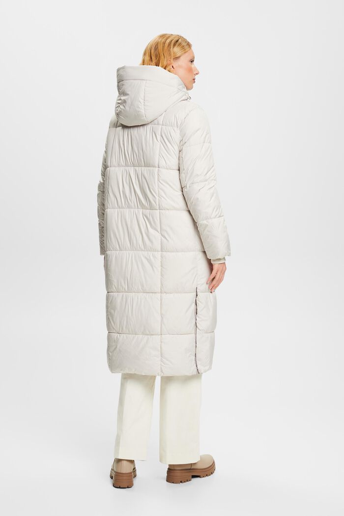Hooded Quilted Puffer Coat, LIGHT BEIGE, detail image number 3