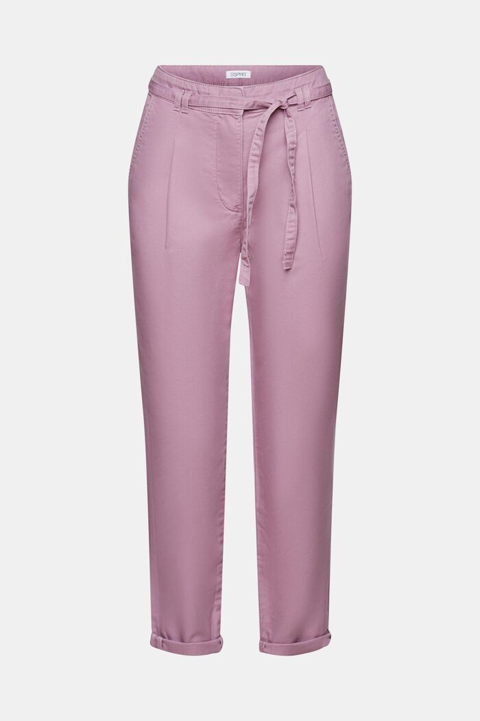 Belted Chino Pants, MAUVE, detail image number 7