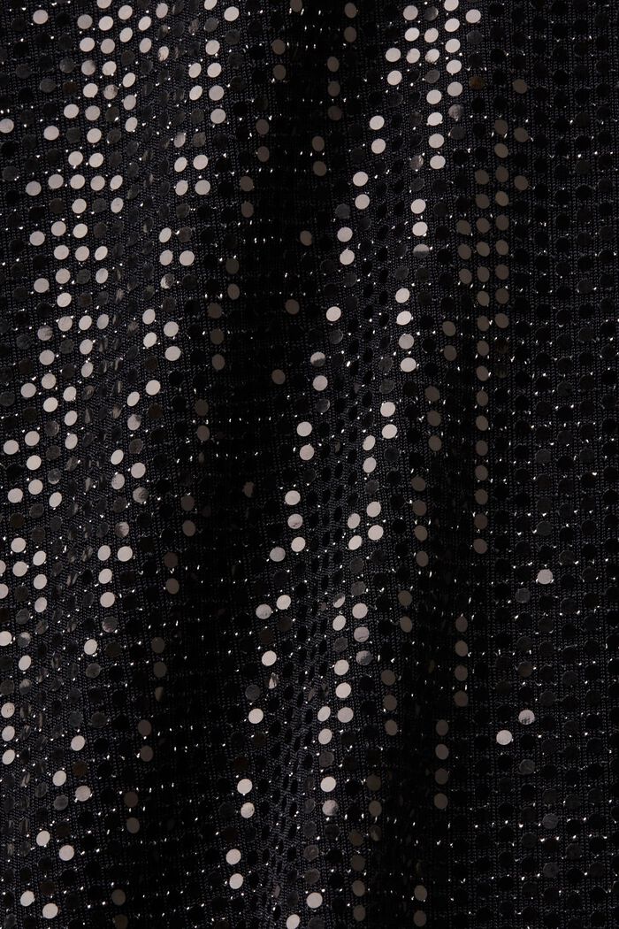 Sequin Appliqué Oversized T-Shirt, BLACK, detail image number 4