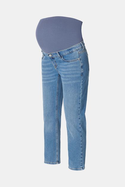 Cropped leg jeans with over-the-bump waistband