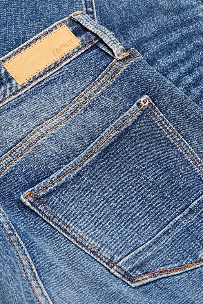 Stretch jeans in organic cotton, BLUE MEDIUM WASHED, detail image number 6