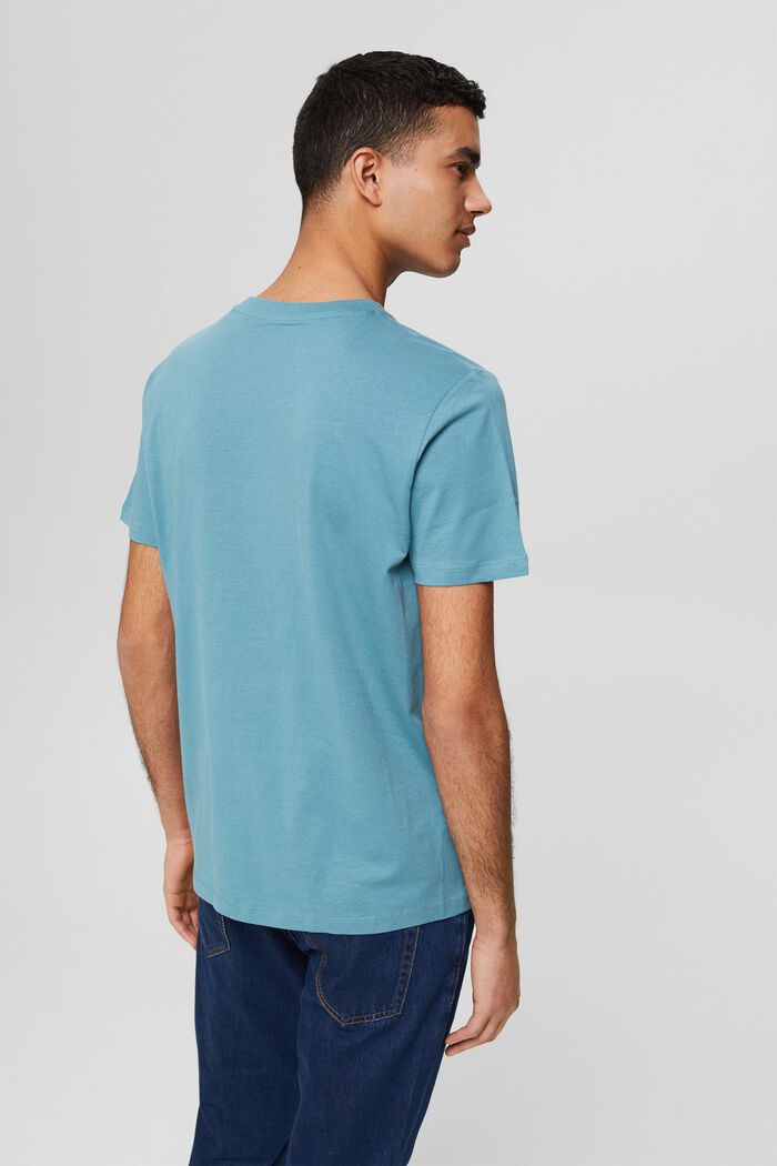 Jersey T-shirt with a logo print, TURQUOISE, detail image number 3