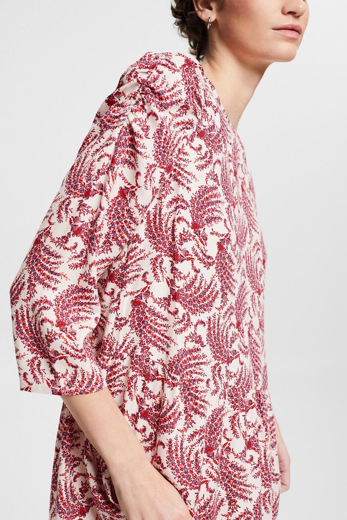 Printed midi dress, LENZING™ ECOVERO™, OFF WHITE, detail image number 3