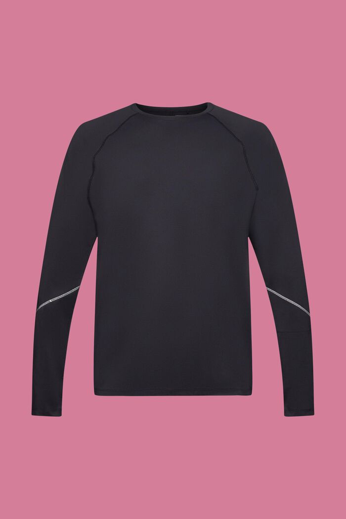 Long-sleeved top with thumb holes, BLACK, detail image number 5