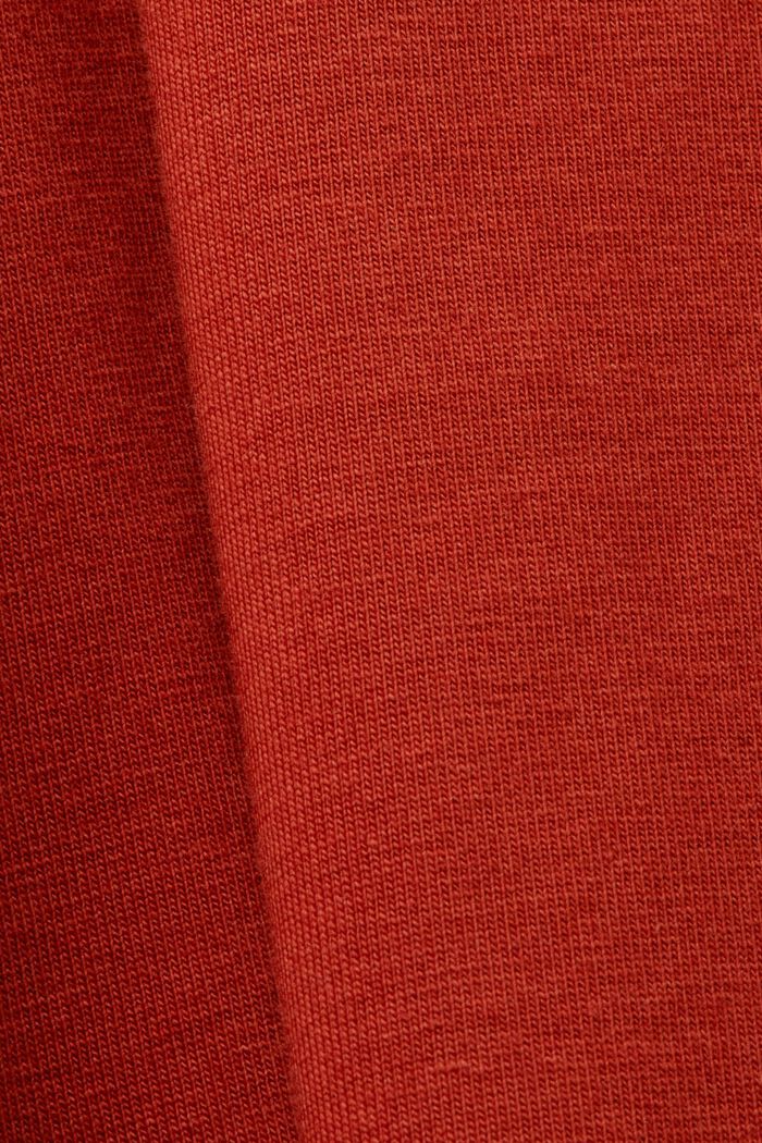 Jersey midi skirt, sustainable cotton, TERRACOTTA, detail image number 5