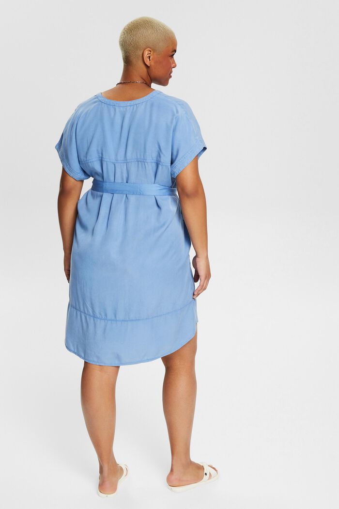 CURVY casual shirt dress made of TENCEL™, LIGHT BLUE LAVENDER, detail image number 2
