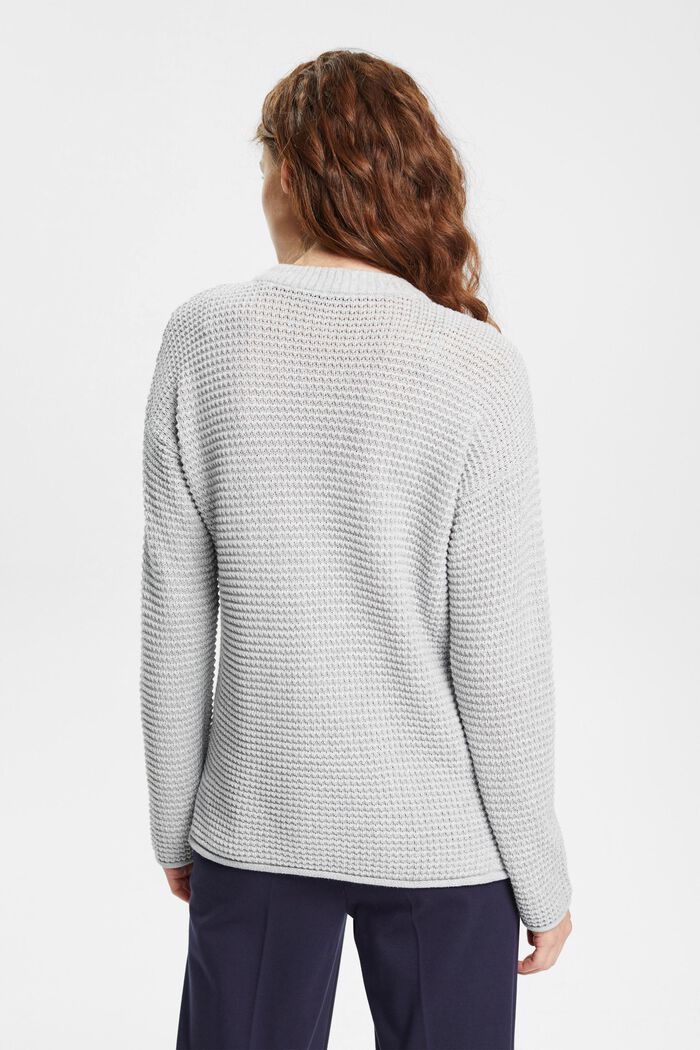Textured knitted jumper, LIGHT GREY, detail image number 3