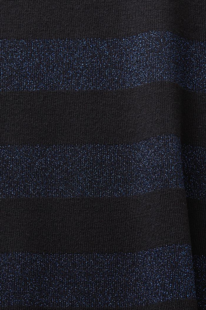 Striped Glitter Mockneck T-Shirt, BRIGHT BLUE, detail image number 5