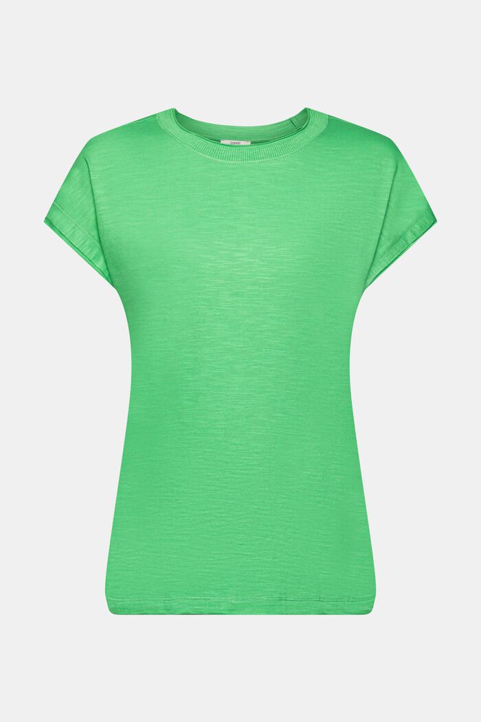 Roll edge t-shirt, GREEN, detail image number 6
