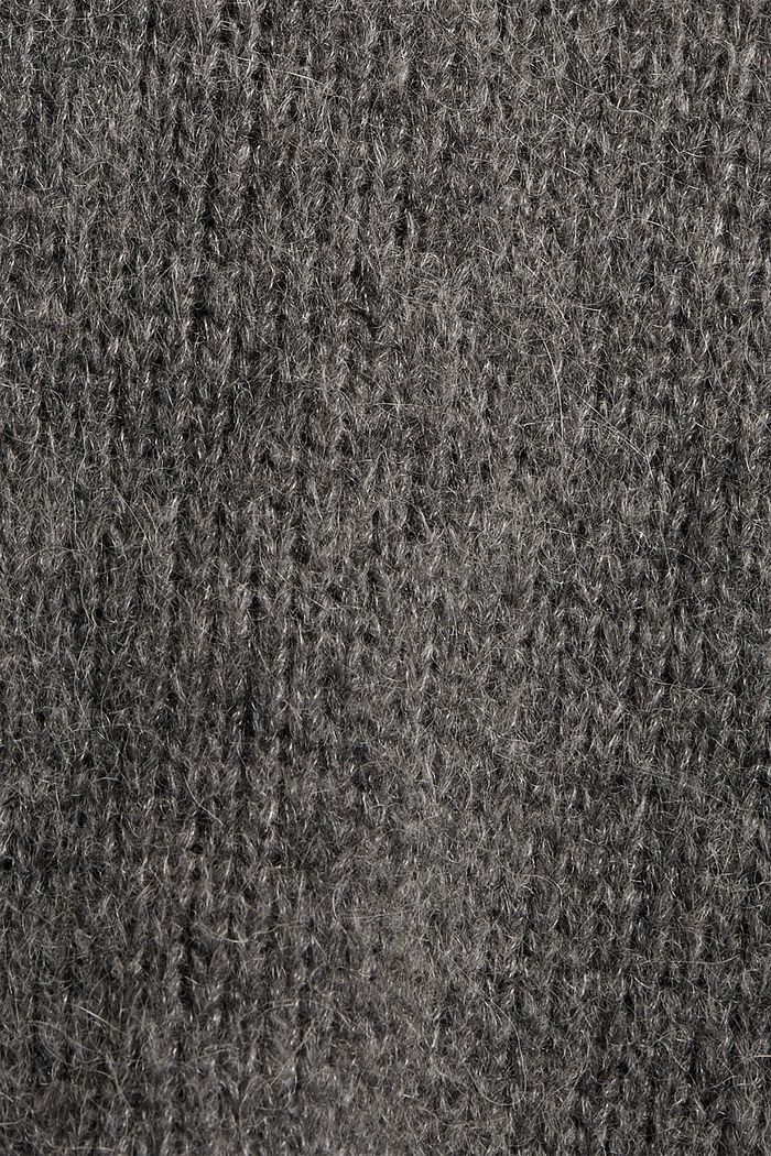 Alpaca blend: colour block jumper, ANTHRACITE, detail image number 4