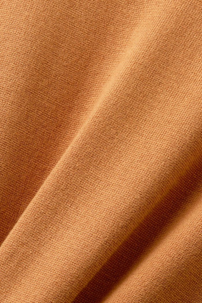 Knit Mock Neck Midi Dress, CARAMEL, detail image number 5
