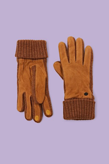 Suede Knit Gloves