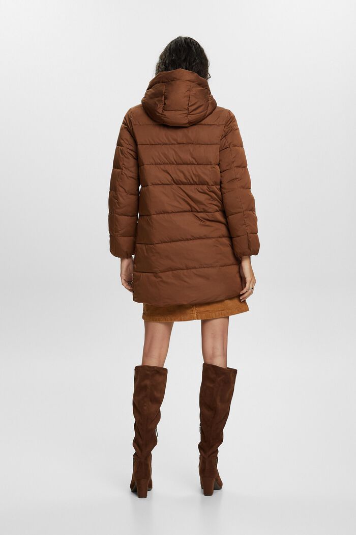 Hooded Puffer Coat, TOFFEE, detail image number 3