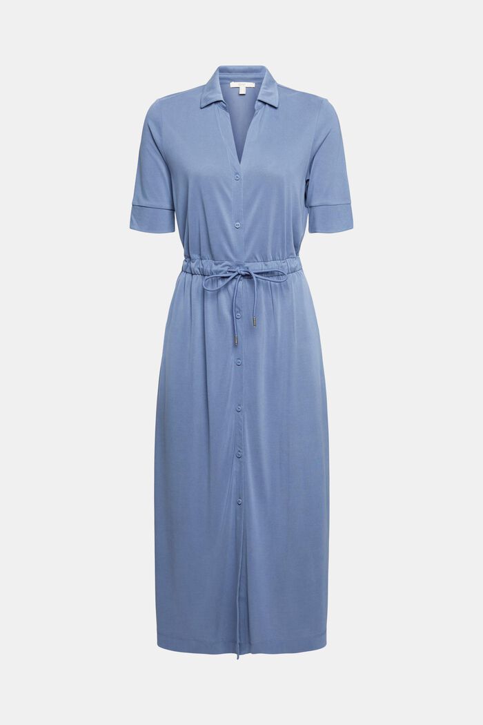 Dress with drawstring ties, BLUE LAVENDER, overview