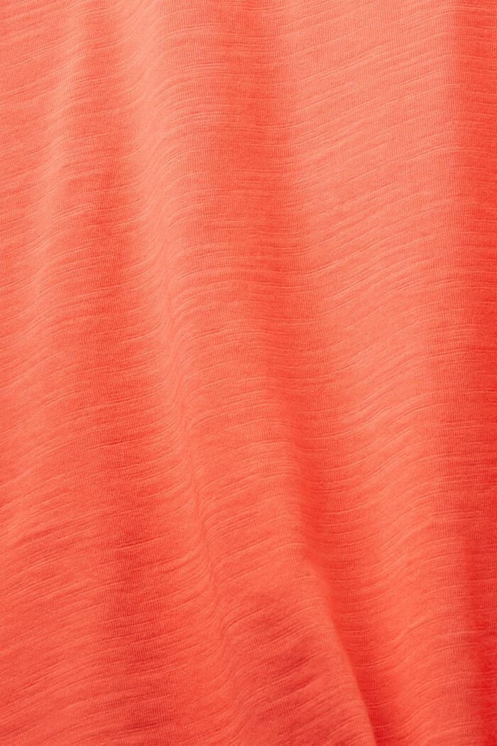 Jersey longsleeve, 100% cotton, CORAL RED, detail image number 4