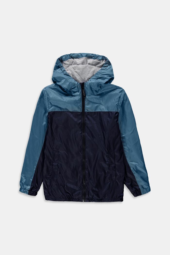 Lightweight transitional jacket with a hood