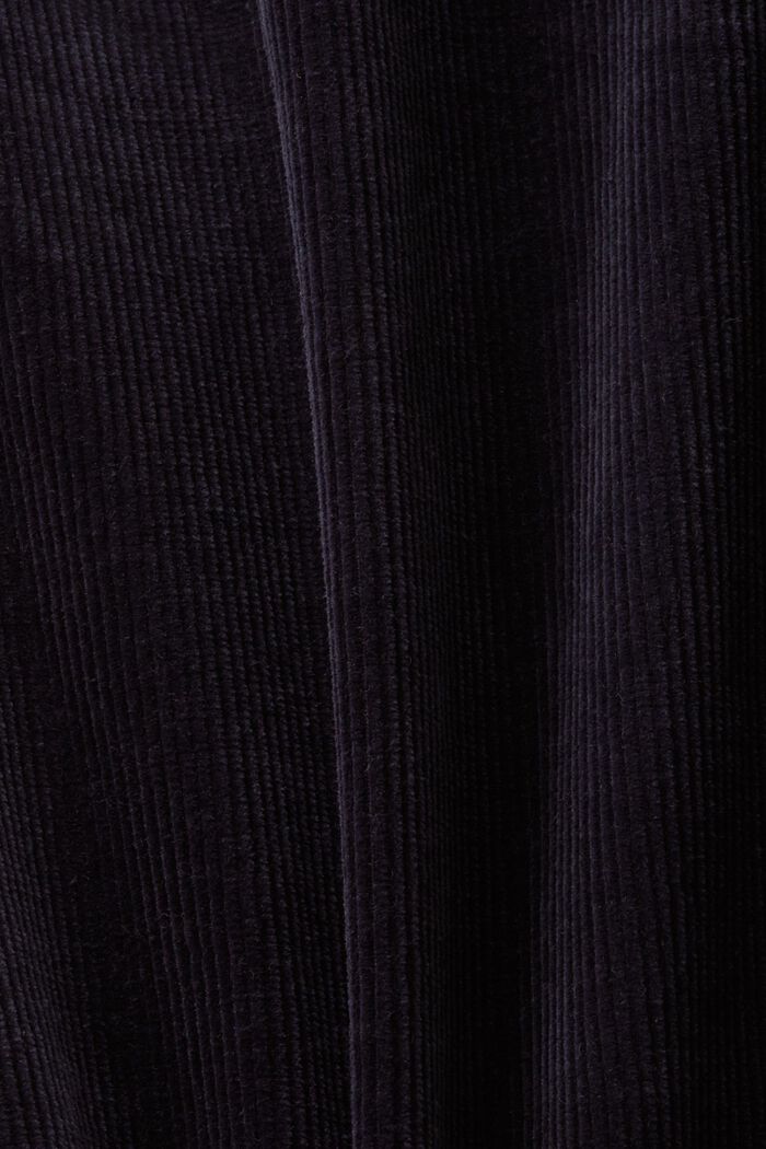 High-Rise Straight Fit Corduroy Trousers, NAVY, detail image number 6