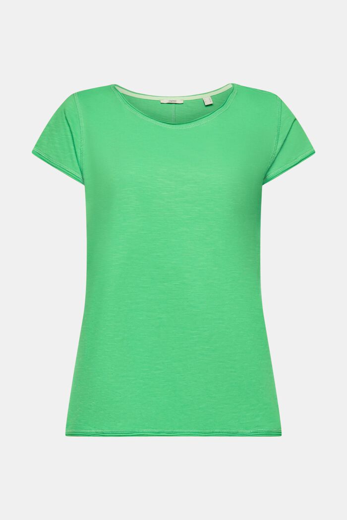 Slub cotton t-shirt, GREEN, detail image number 5