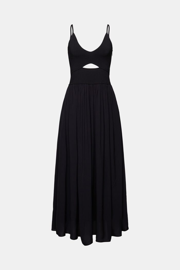 Cutout Midi Dress, BLACK, detail image number 6