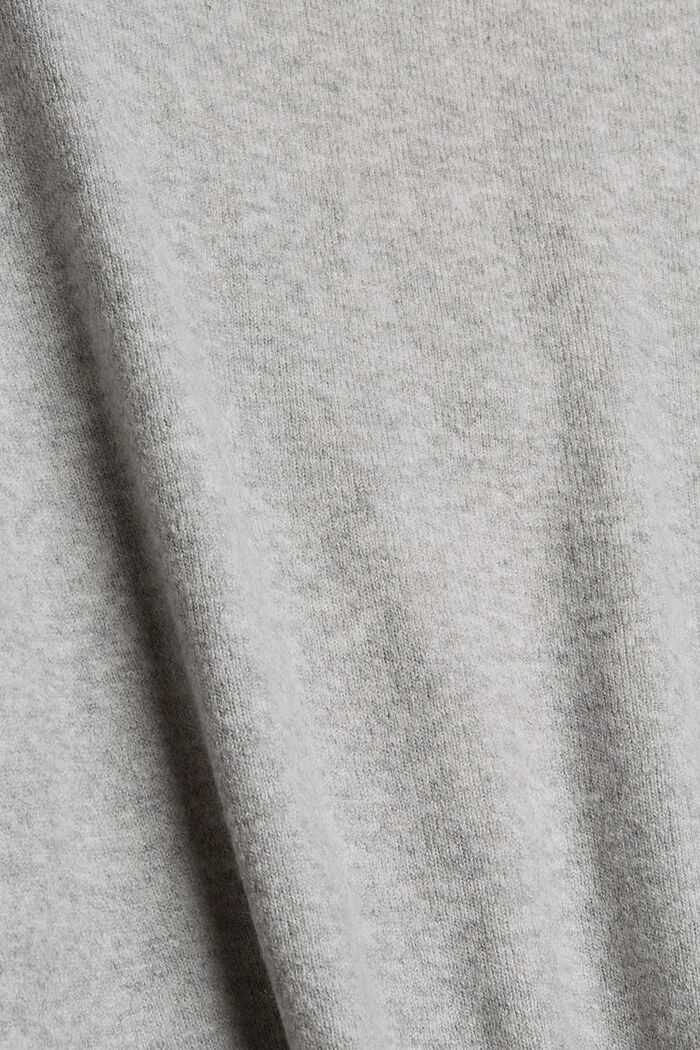 Wool blend: short sleeve jumper with a shirt collar, LIGHT GREY, detail image number 4