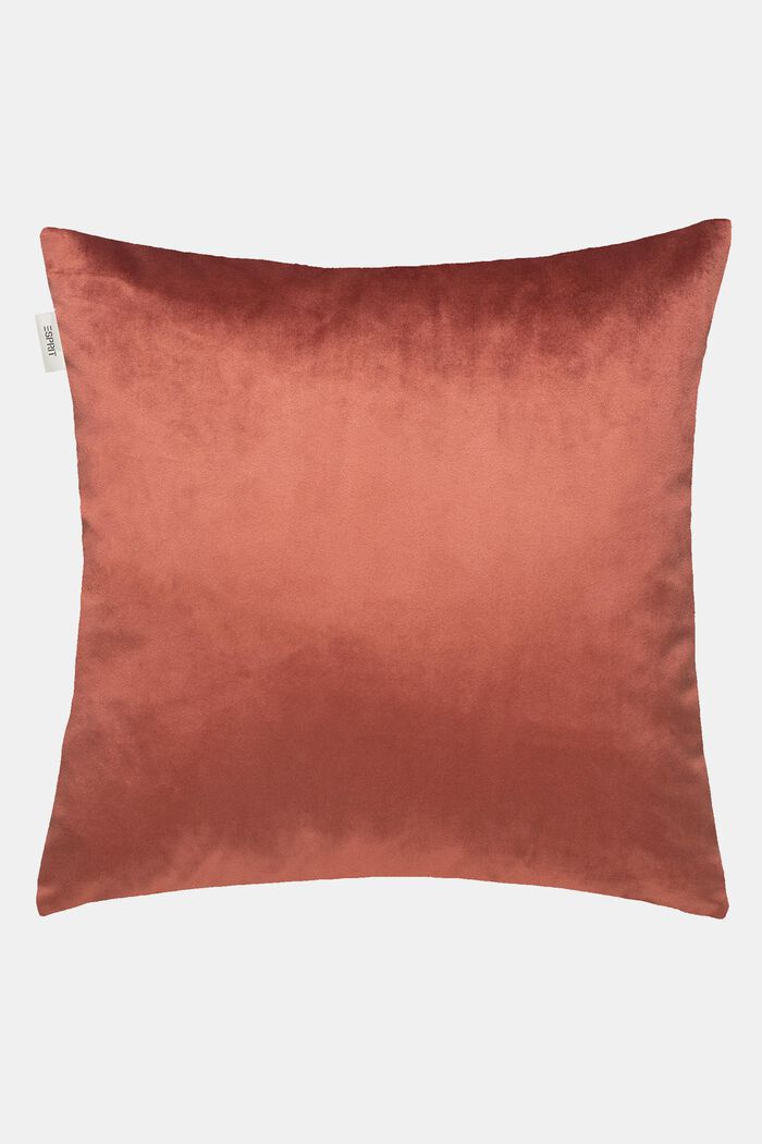 Velvet cushion cover with embroidery, RED, detail image number 2