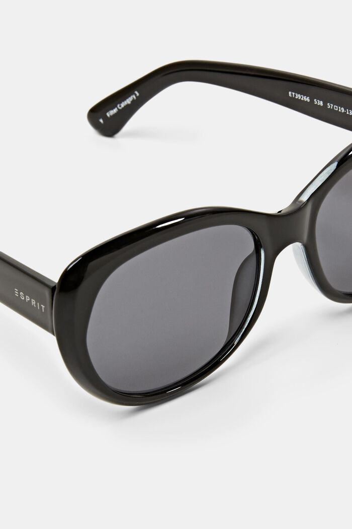 Round Frame Sunglasses, BLACK, detail image number 1