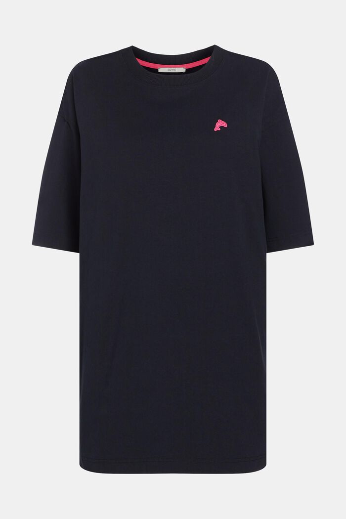 Color Dolphin Relaxed Fit T-shirt Dress, BLACK, detail image number 2