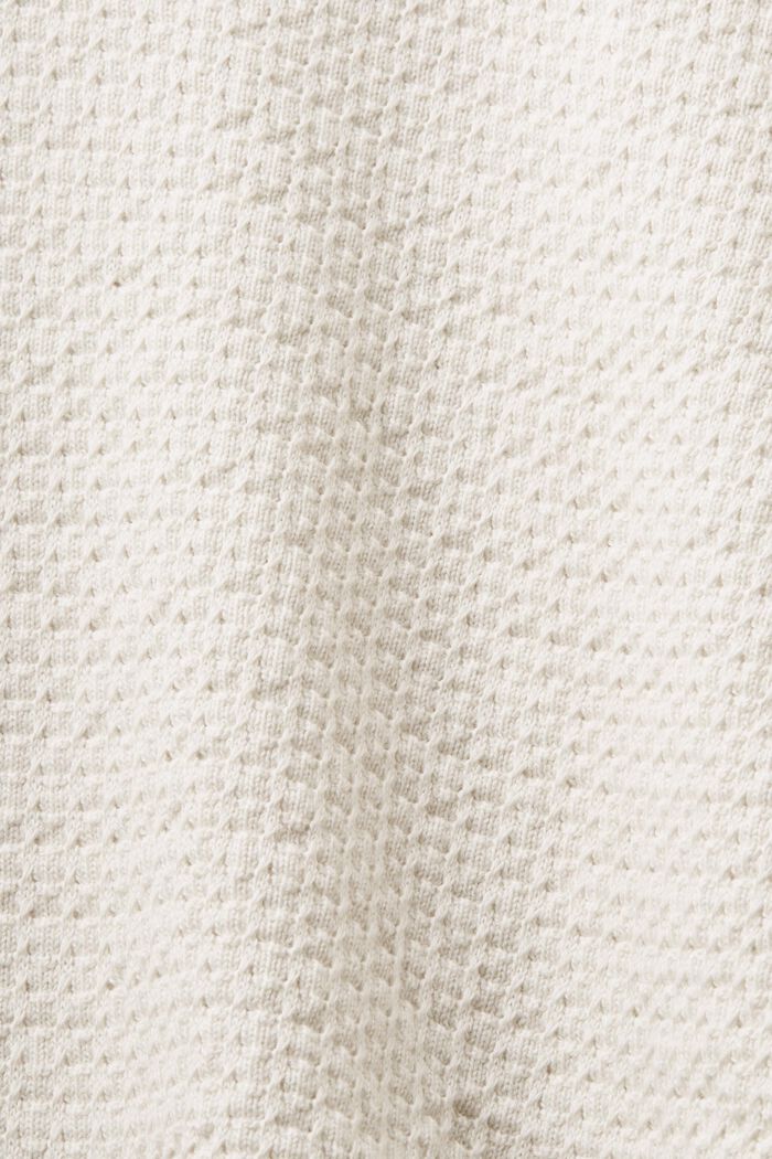 Structured Round Neck Sweater, OFF WHITE, detail image number 5