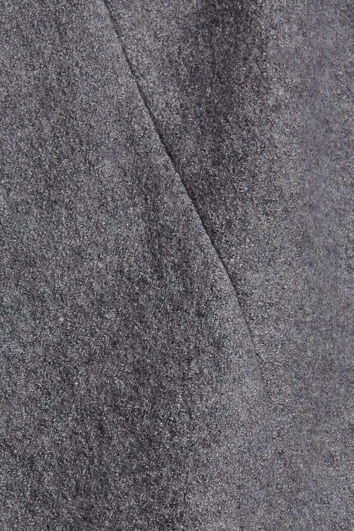 Wool blend: bouclé jacket with a stand-up collar, GUNMETAL, detail image number 4