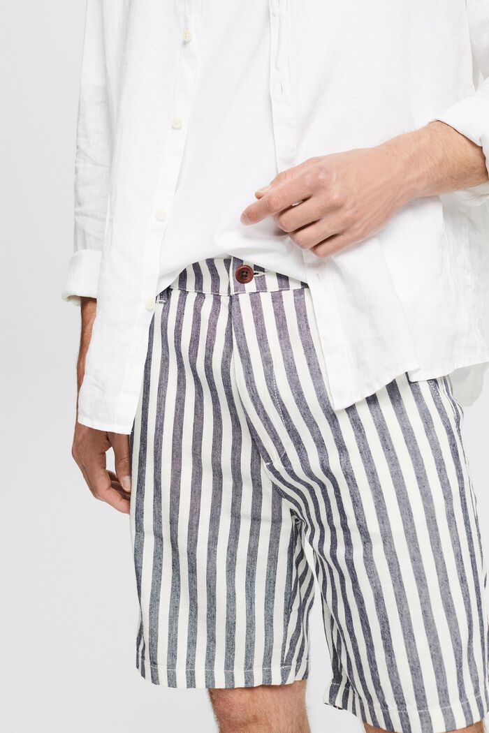 Lined blend: striped shorts, OFF WHITE, detail image number 2
