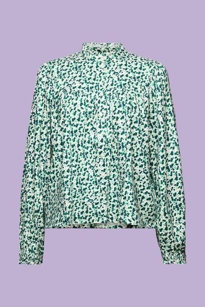 Printed Frill Blouse