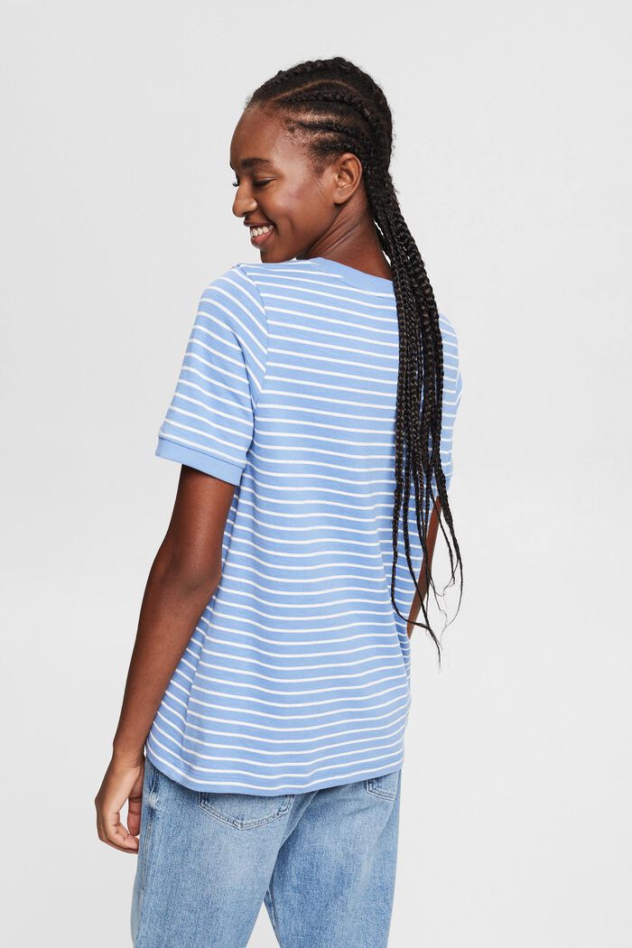 Striped T-shirt, 100% cotton, LIGHT BLUE LAVENDER, detail image number 3