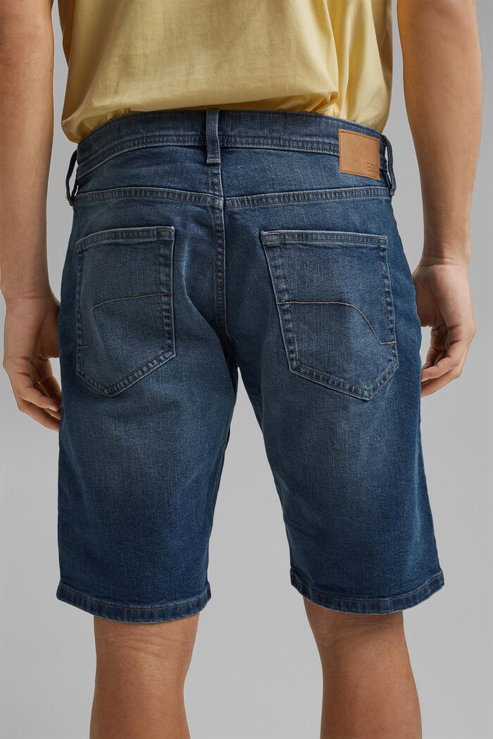 Organic cotton denim shorts, BLUE MEDIUM WASHED, detail image number 2