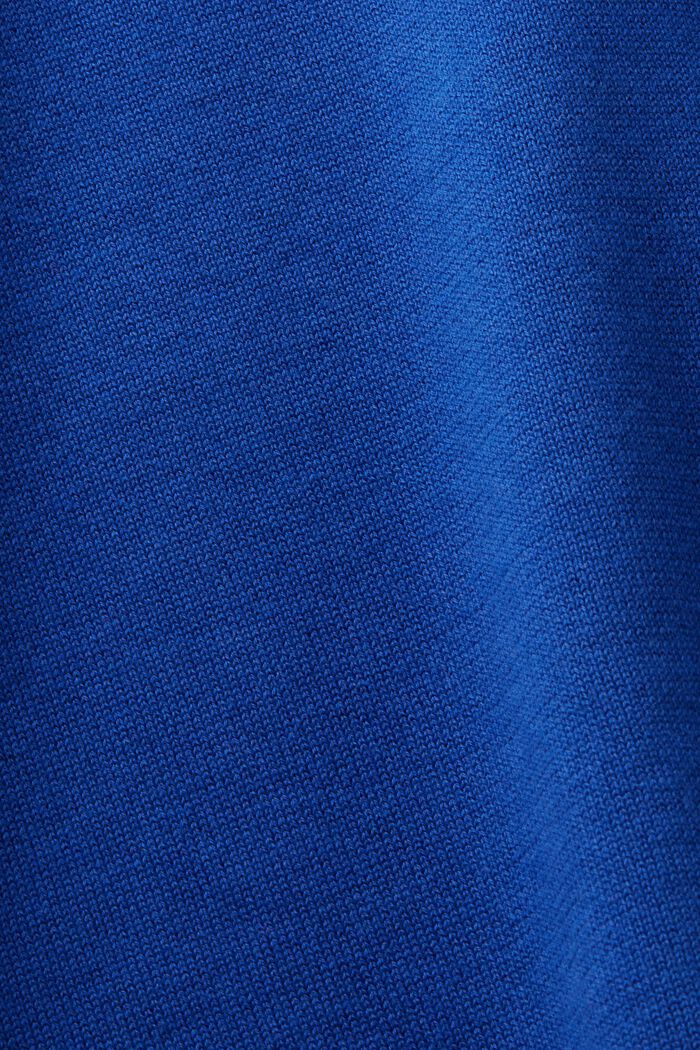 Short-Sleeve Crewneck Sweater, BRIGHT BLUE, detail image number 4
