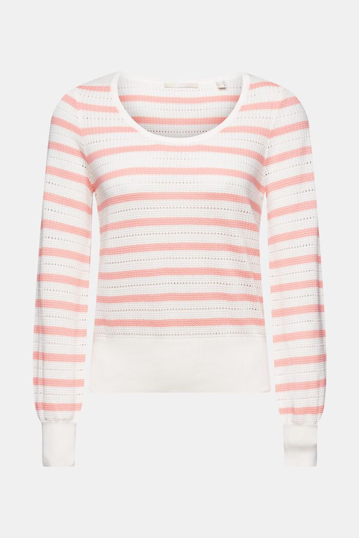 Pointelle cotton jumper, NEW OFF WHITE, detail image number 6
