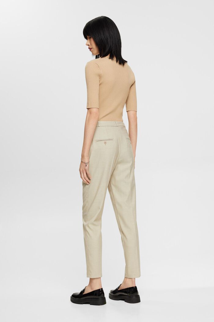 Cropped trousers, KHAKI GREEN, detail image number 3