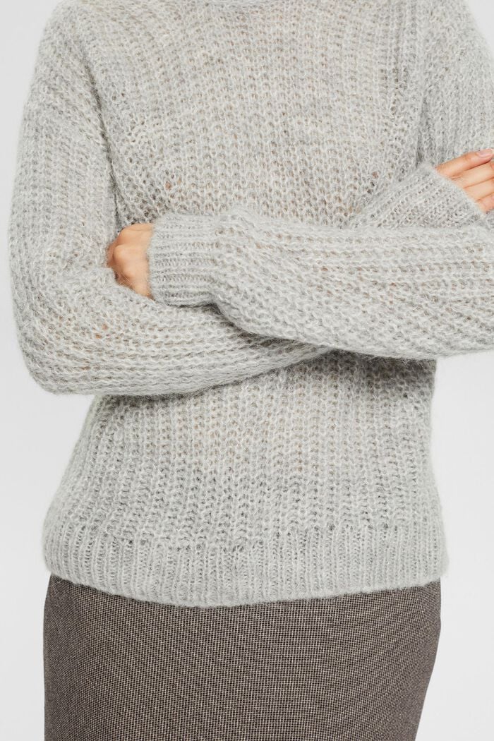Alpaca blend: Knit jumper, GREY, detail image number 0