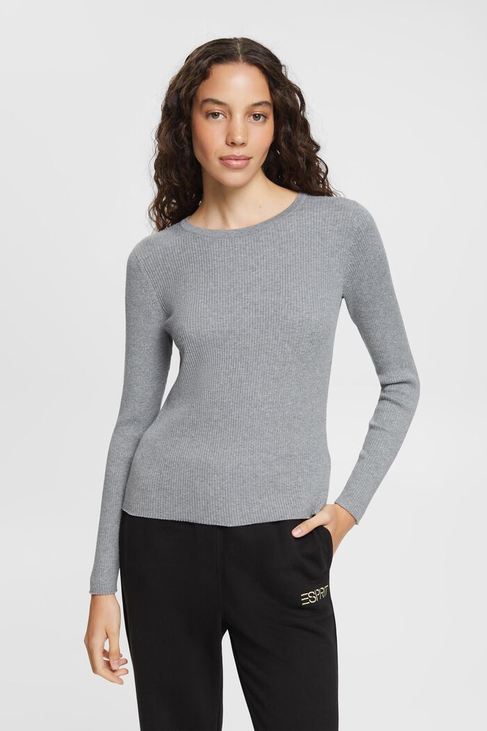 Jumper with a ribbed finish
