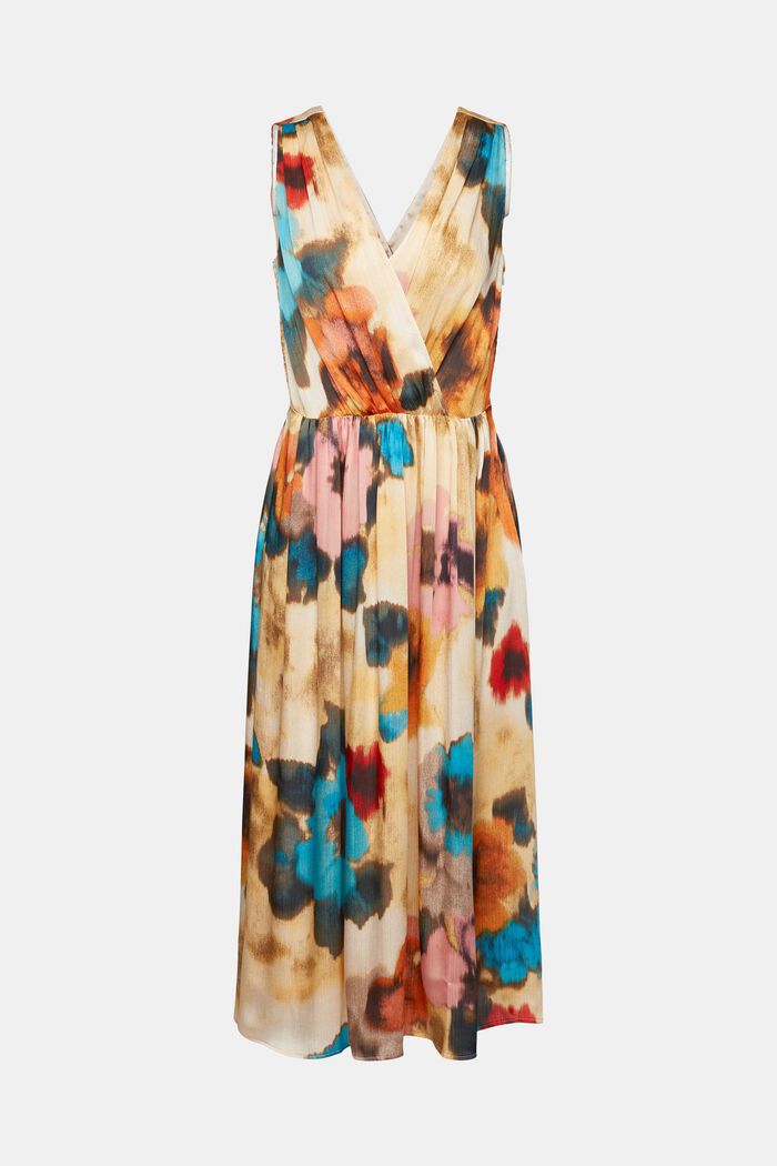 Midi dress with all-over print, TAUPE, detail image number 6