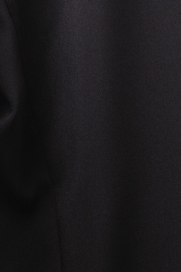 Ruched sleeve blazer, BLACK, detail image number 4