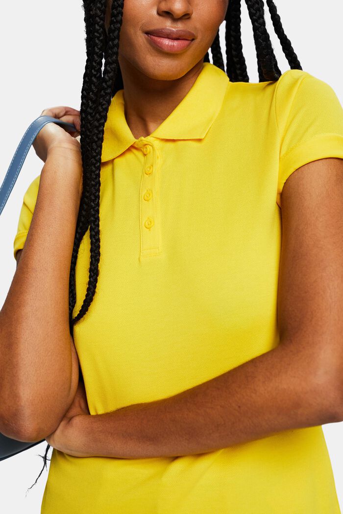 Jersey Polo Shirt, YELLOW, detail image number 3
