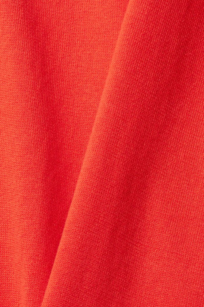 Knitted polo collar dress, RED, detail image number 1